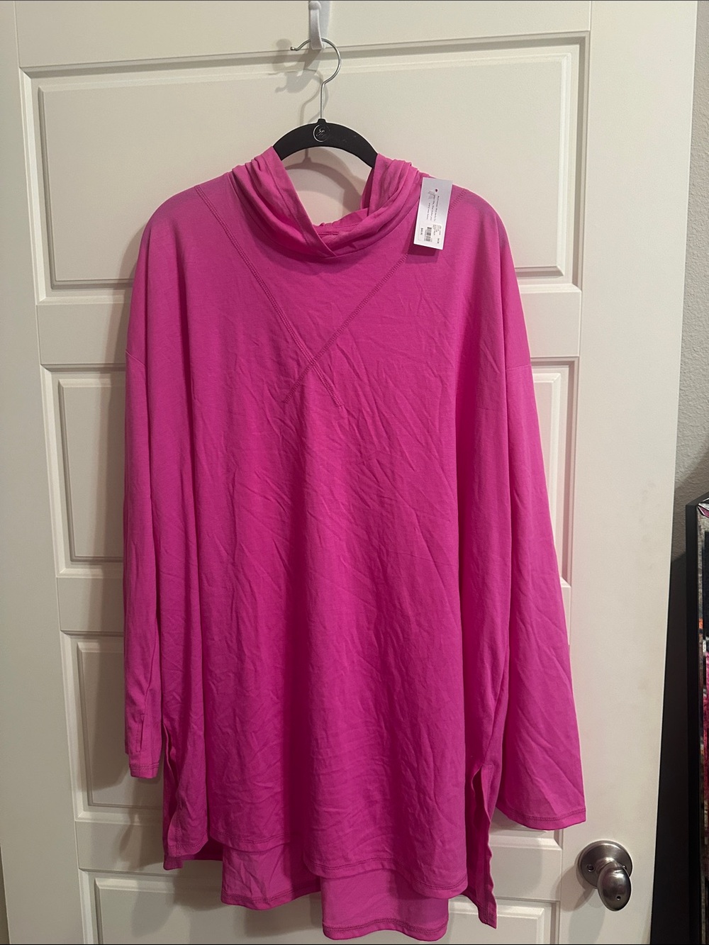 Livi Active Hot Pink Hooded Tunic Sweatshirt